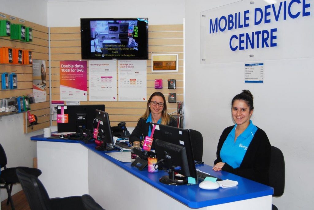 mobile phone device centre the office shop